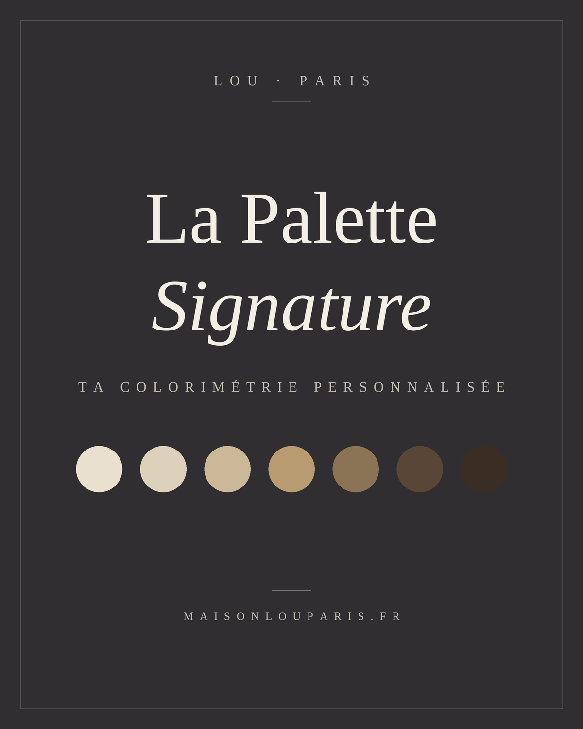 La Palette Signature — Colorimétrie